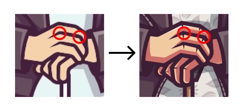 illustration of Gold Hunt: evolution of hands